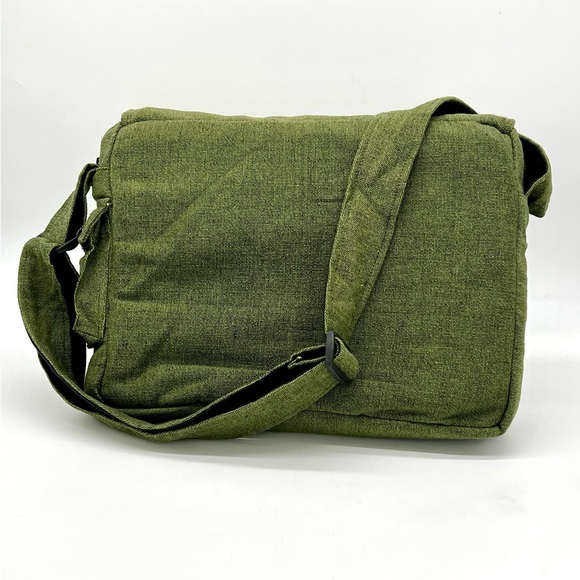 Multi pocket Cotton Embroidered Laptop Messenger Bag - Picture 6 of 15
